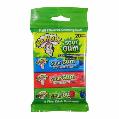 Warheads Sour Gum 4 Pack 50g